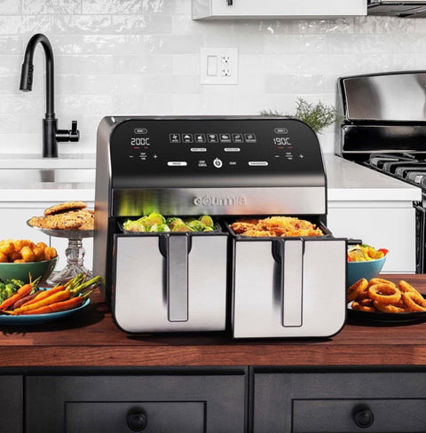 Freidora de aire digital Gourmia 7,6 L con luz y ventana