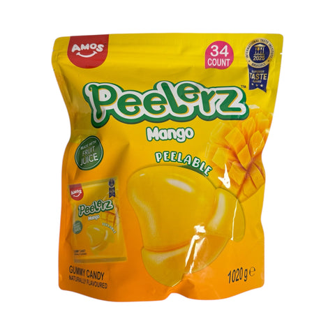 Gomitas Pelables De Mango - 34 Bolsitas x 30gr / 1kg - Amos Peelerz