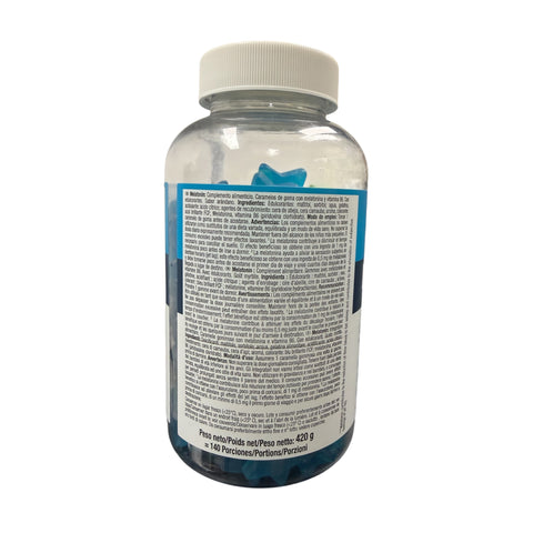 Melanina,  Gominolas con melatonina y vitamina B6- 140 gomitas - Weider