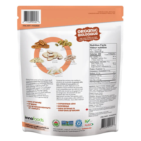 Keto Granola – Sin Cereales | 600 g Innofoods Organic