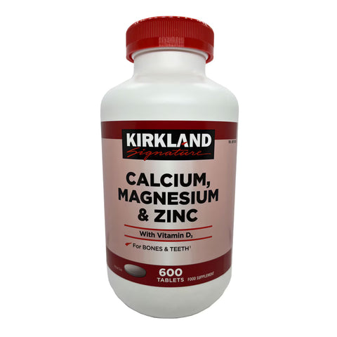 Calcio, Magnesio + Zinc - 600 Cápsulas - Kirkland