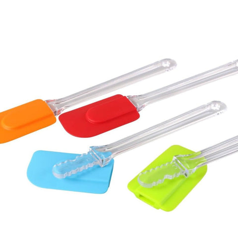 4 Espátulas de cocina antiadherentes (25 cm) ( los colores pueden variar)