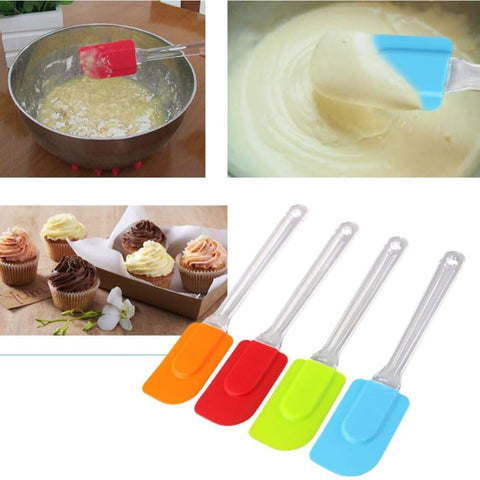 4 Espátulas de cocina antiadherentes (25 cm) ( los colores pueden variar)