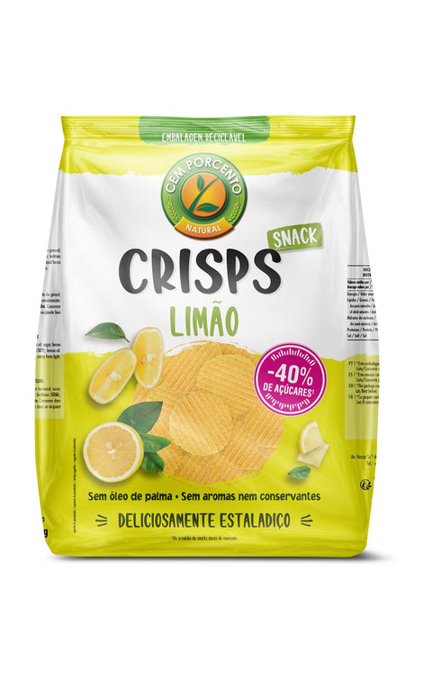Snacks Limon Crisps Snack Limón - 180 g - Cem Porcento – AZALA GOURMET