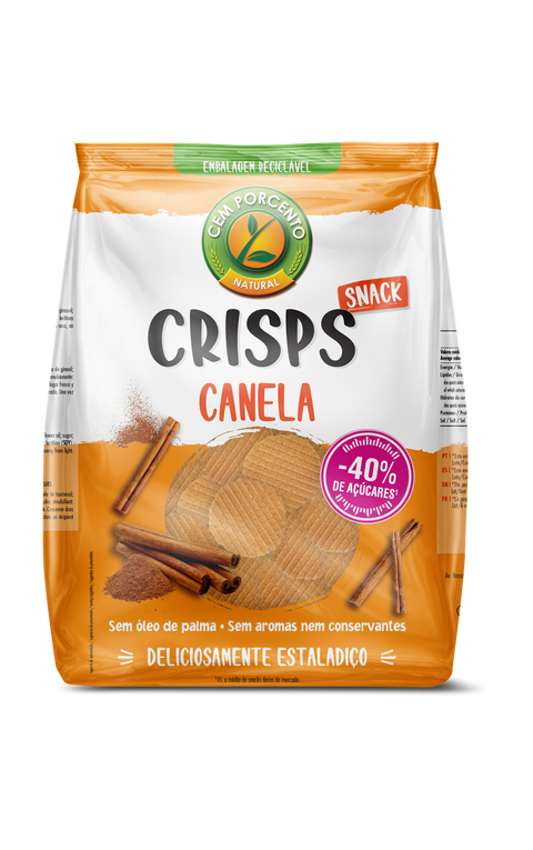 Crisps Snack Canela - 180 g - Cem Porcento