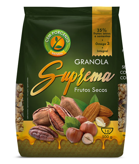 Granola Suprema Frutos Secos - 500g - Cem Porcento