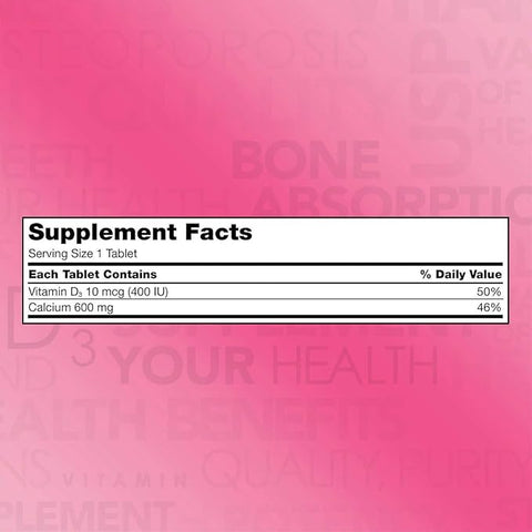 Calcio + Vitamina D3 - 600 Cápsulas - Kirkland