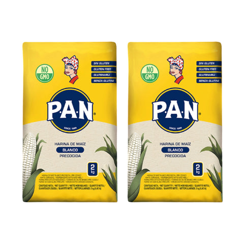 Harina de Maíz Precocida - 2KG x 2 - P.A.N