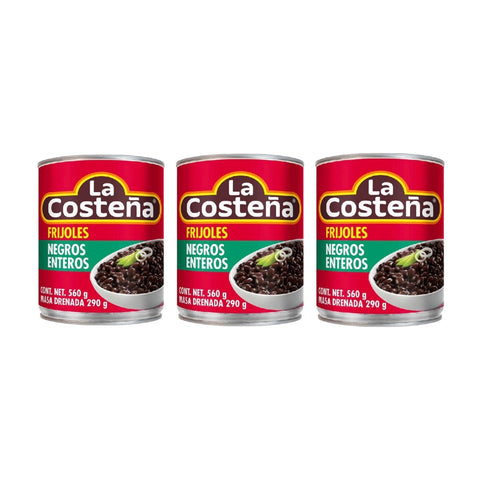 Frijoles Negros Enteros ( Pack o individual) - 560g - La Costeña