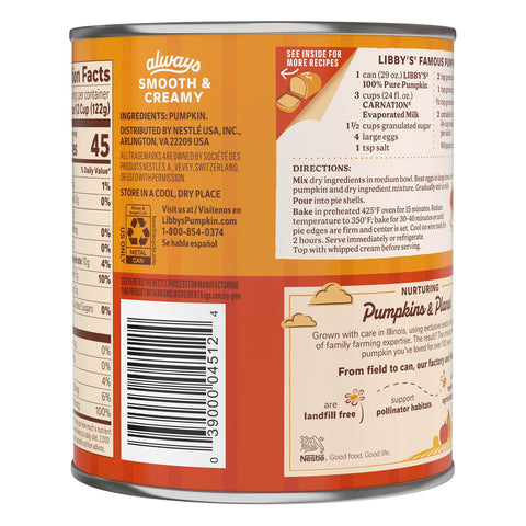 PROXIMO LUNES DISPONIBLE ! 100% Pure Calabaza - 822g - Libby’s
