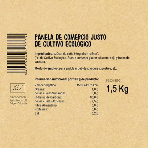 Panela de Comercio Justo - Ecocesta - 1,5KG