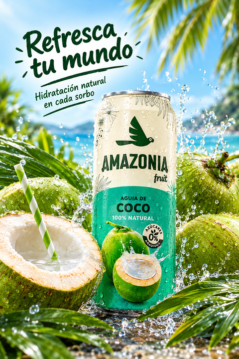 Agua de Coco 100% Natural sin Azúcares Añadidos - Pack 12 · Tesoro Natural/ Amazonia