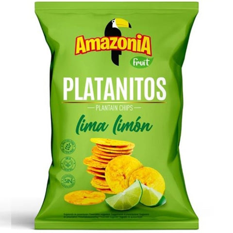 Platanitos Lima Limón sin Gluten - Pack 15 x 75 g - Amazonia
