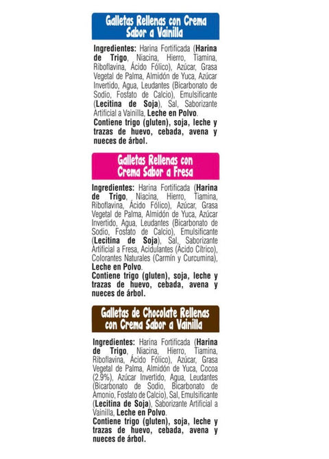 Festival Galletas Rellenas con Crema Surtidas - 36 Unidades - / 1,2 kg