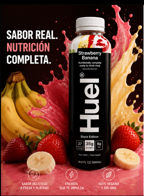 Batido de proteina con 35g  - 12x500ml - Huel