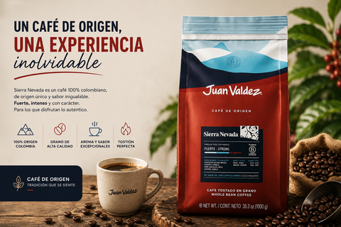 Sierra Nevada | Café Tostado en Grano, Fuerte - 1Kg - Juan Valdez Café