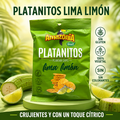 Platanitos Salados sin Gluten - Pack 15 x 75 g - Amazonia