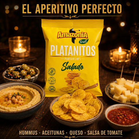 Platanitos Salados sin Gluten - Pack 15 x 75 g - Amazonia