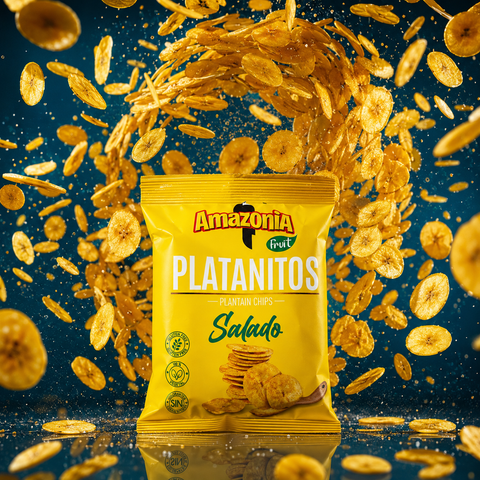 Platanitos Salados sin Gluten - Pack 15 x 75 g - Amazonia