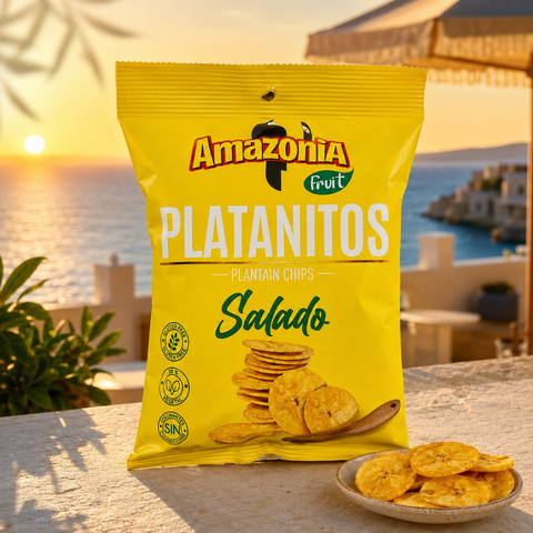 Platanitos Salados sin Gluten - Pack 15 x 75 g - Amazonia