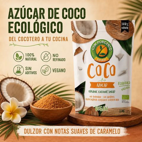 Organic Coconut Sugar - Cem Percento - 1 Kg