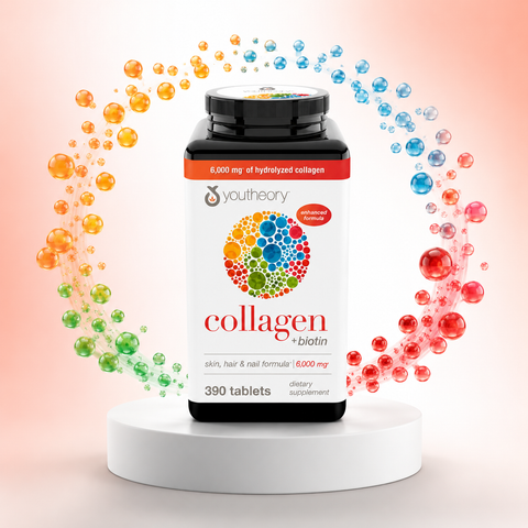 Colágeno + biotina - 390 tabletas -  YouTheory