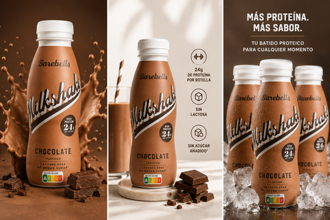 Batido de proteínas Milkshake Chocolate- 8 x 33cl- Barbells