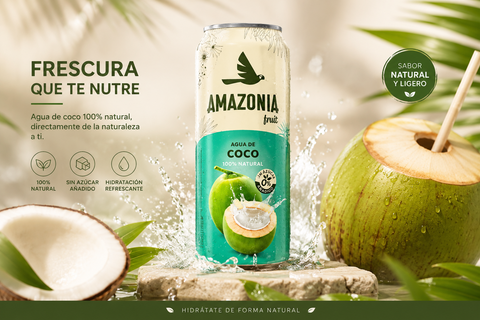 Agua de Coco 100% Natural sin Azúcares Añadidos - Pack 12 · Tesoro Natural/ Amazonia