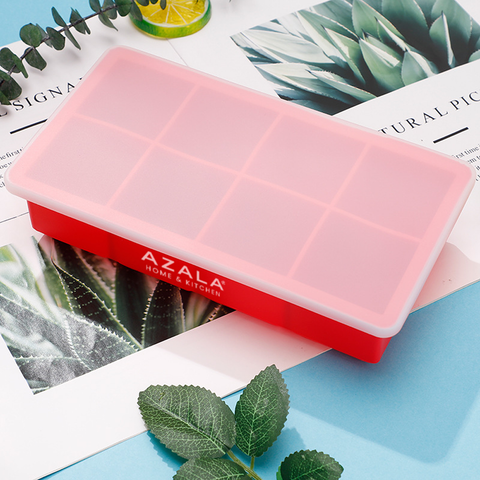 Cubitera de silicona cubos XXL – Rojo