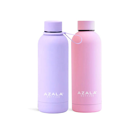 Eco Ultra Lila de 500 ML + guna botella termo rosa Eco Ultra de 500 ML