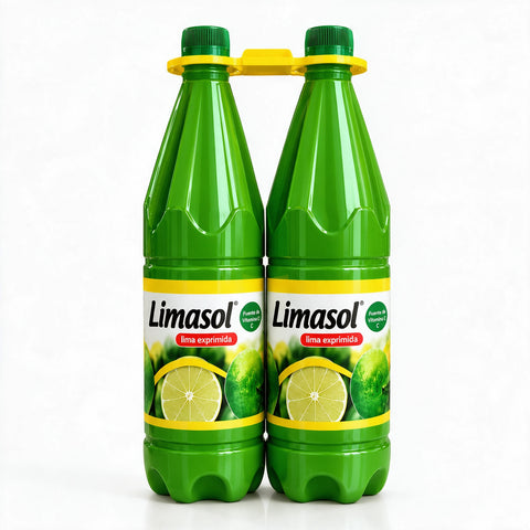Limasol Lima Exprimida, Jugo de Lima Natural Concentrado, Pack de 2 Botellas x 1L