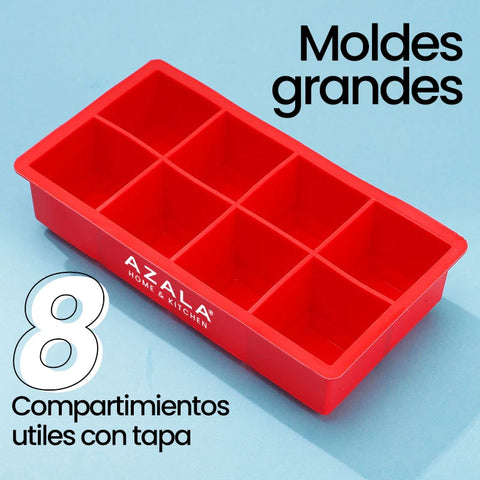 Cubitera de silicona cubos XXL – Rojo