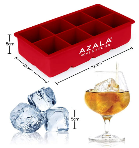 Cubitera de silicona cubos XXL – Rojo