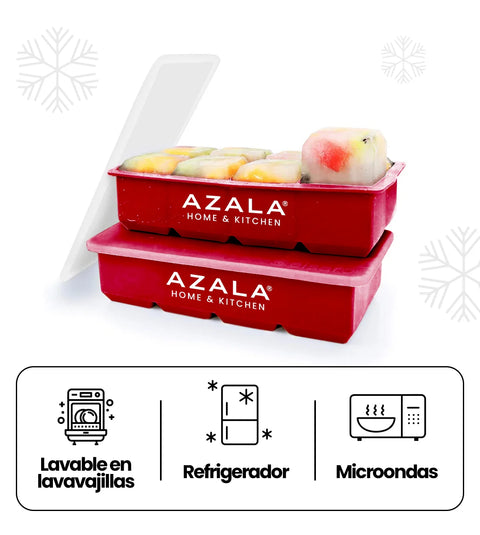 Cubitera de silicona cubos XXL – Rojo