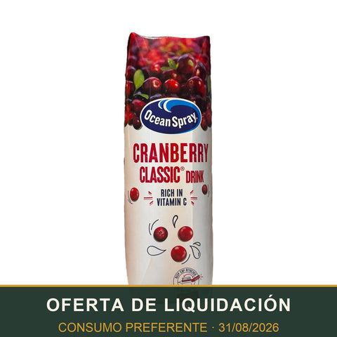Cranberry Ocean Spray en liquidación por consumo preferente 31/08/2026 - Azala Gourmet