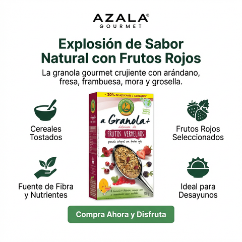 Granola Crujiente Frutos Rojos - 350 g - Cem Porcento