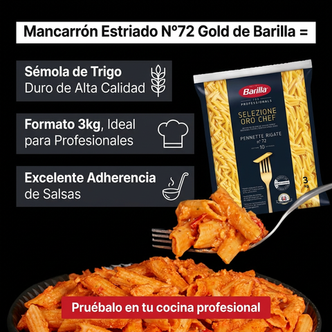 Gestreifter Mancarrón Nr. 72 Gold 3 kg Beutel - Barilla