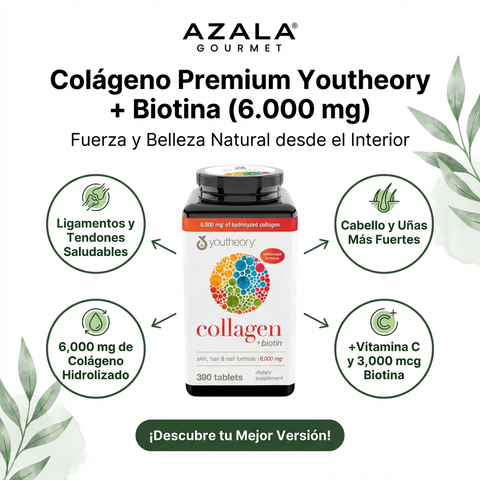 Colágeno + biotina - 390 tabletas -  YouTheory