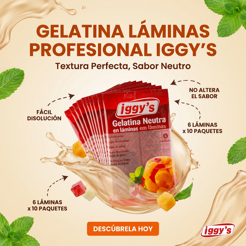 Neutrale Gelatine – 6 Blätter x 10 Packungen – iggy's