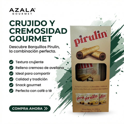 Wafers with hazelnut cream - 3 x 300g - Pirulin