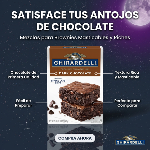 Dark Chocolate Brownie Mix - 4x556gr - Ghirardelli