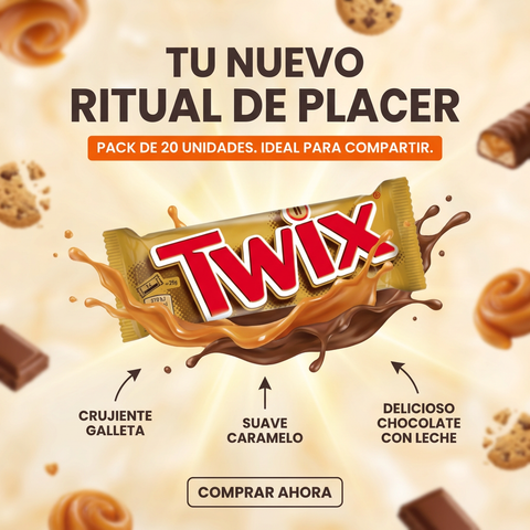 Caramel and biscuit chocolate bars - 20x50g - TWIX