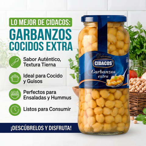 Cooked chickpeas - 570g - Cidacos