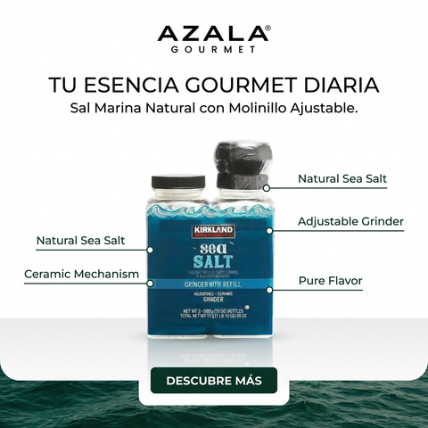 Molinillo de sal marina con recambio - 737g - Kirkland Signature