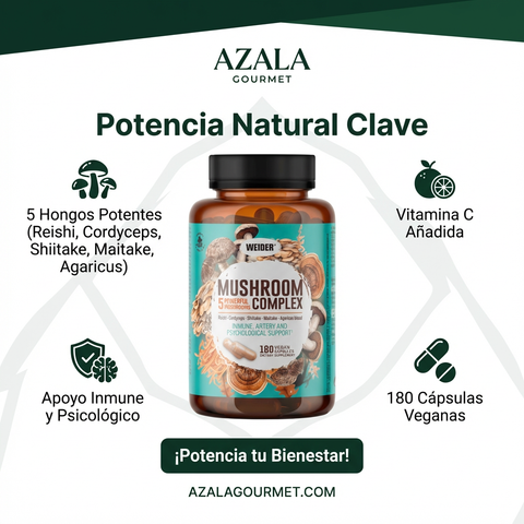 Complejo de 5 hongos - 180 cápsulas - Weider