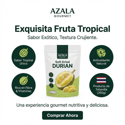 Frutas tropicales exóticas de Durian de secado suave,- 350g - Tropical Fields