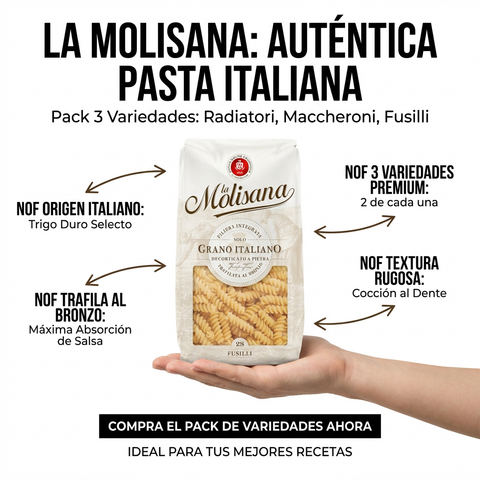 Pasta Gourmet Pack de 6 x 3 variedades ( 2 de c/u)  - 500Gr c/u - La Molisana
