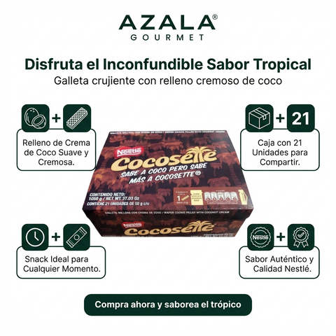 Cocosette Cookie with coconut cream flavor - 1050g (21 units) - Nestlé