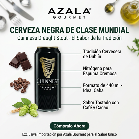 Guinness Draught Cerveza - Caja de 24 Latas x 440 ml