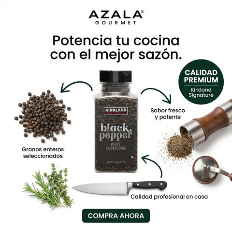 Whole Black Pepper - 400g - Kirkland